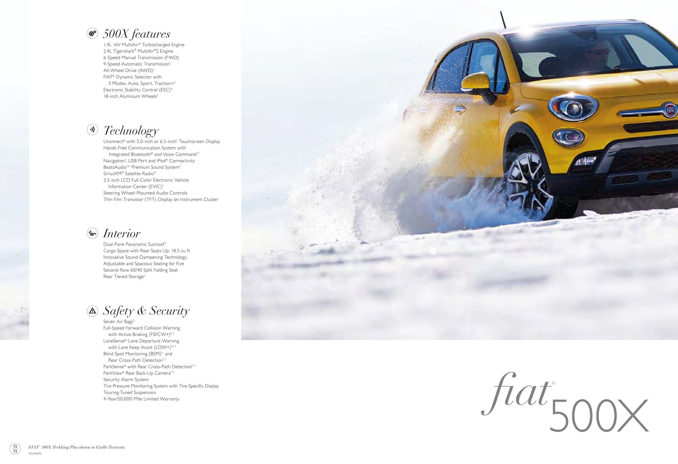 2016 Fiat 500 Brochure Page 38